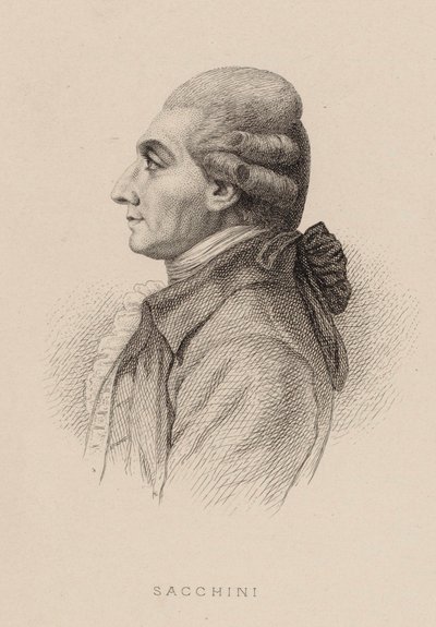 Antonio Sacchini 1730-1786, 1870 zeneszerző portréja. alkotó: Charles Alphonse Deblois