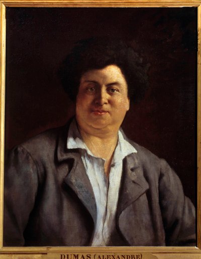 Alexandre Dumas pere író portréja alkotó: Charles Alphonse Paul Bellay