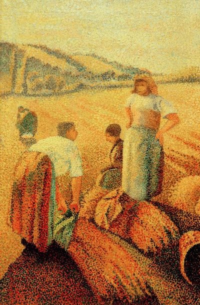 A mezőkön alkotó: Charles Angrand