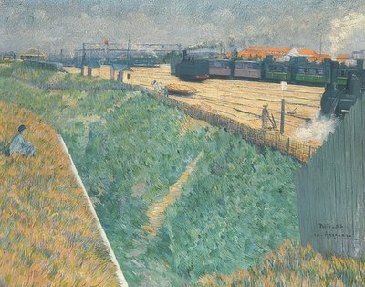 A Nyugati Vasút elhagyja Párizst. 1886 alkotó: Charles Angrand