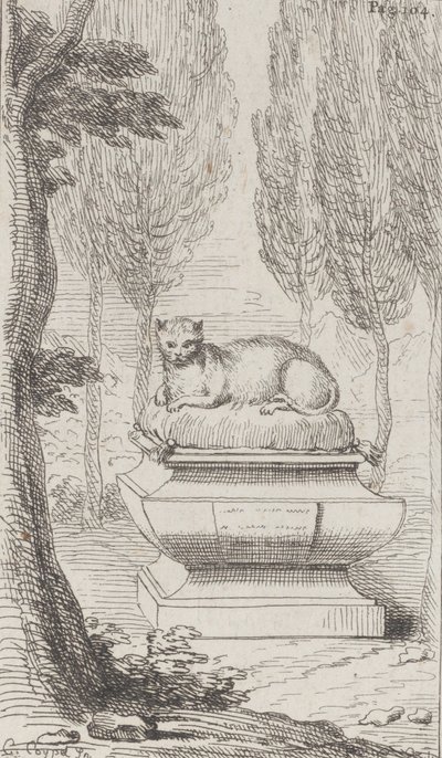 Macska a sír tetején, 1714-52., 1714-52. alkotó: Charles Antoine Coypel