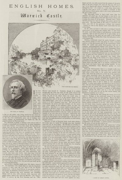 Angol otthonok, Warwick kastély alkotó: Charles Auguste Loye