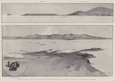 A kínai kérdés, Wei-Hai-Wei, a Nagy-Britanniának bérelt haditengerészeti kikötő Liu-Kung-Tau szigetével, a kikötő bejáratánál alkotó: Charles Auguste Loye