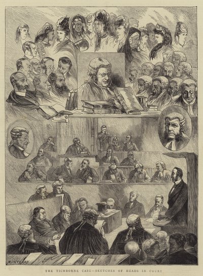 A Tichborne-ügy, Vázlatok a fejekről a bíróságon alkotó: Charles Auguste Loye