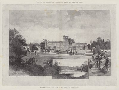A walesi herceg és hercegnő látogatása a Trentham Hallban alkotó: Charles Auguste Loye