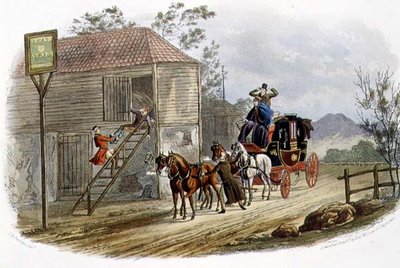 "A Lazy Horsekeeper for the Mail", R.G. Reeve (1811-37) metszete, Thomas McLean kiadása. alkotó: Charles B. (after) Newhouse