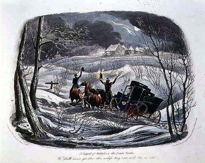 "A vészjelzés, avagy a karácsonyi látogató", metszett R.G. Reeve (fl.1811-37) pub. írta Thomas McLean alkotó: Charles B. (after) Newhouse