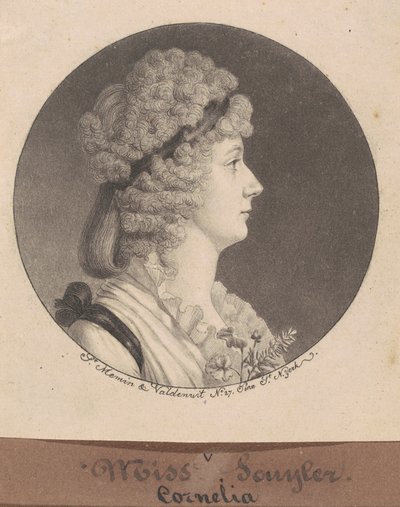 Cornelia Schuyler Morton alkotó: Charles B. J. Févret de Saint Mémin