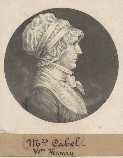 Hannah Carrington Cabell alkotó: Charles B. J. Févret de Saint Mémin