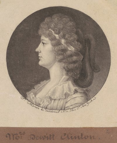 Maria Franklin Clinton alkotó: Charles B. J. Févret de Saint Mémin