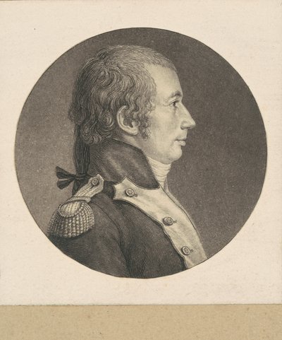 A francia gyalogság azonosítatlan ezredese alkotó: Charles B. J. Févret de Saint Mémin