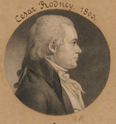 Caesar Augustus Rodney alkotó: Charles Balthazar Julien Févret de Saint-Mémin