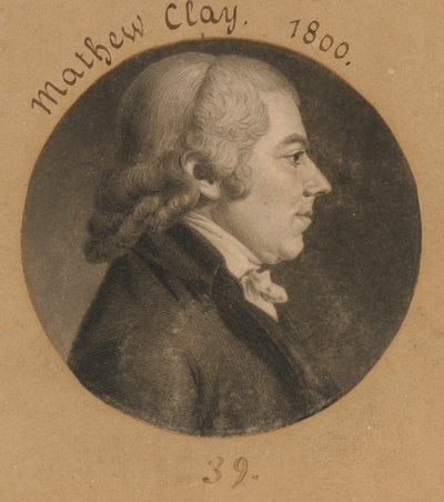 Matthew Clay alkotó: Charles Balthazar Julien Févret de Saint-Mémin