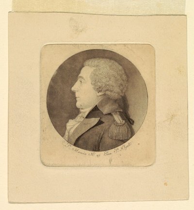 Egy fiatal férfi portréja alkotó: Charles Balthazar Julien Févret de Saint Mémin