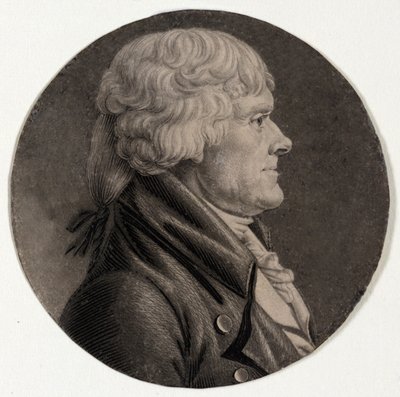 Thomas Jefferson, pub. 1806 alkotó: Charles Balthazar Julien Févret de Saint Mémin