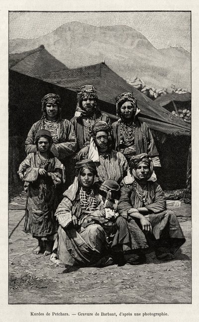 Petchara kurdjai (Törökország). Barbant metszete Madame B. Chantre "A travers l