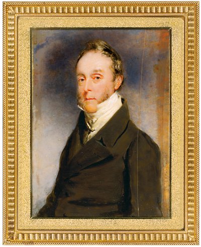 George Hay Hawkins zászlós barna kabátban, fehér mellényben és magas galléros fehér ingben, Camden Town, London, 1864 alkotó: Charles Basebe