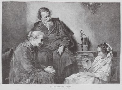 Nagymama története (litográfia) alkotó: Charles Baude