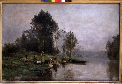 Ködös reggel az Oise-on. n.d (olaj, vászon) alkotó: Charles Beauverie