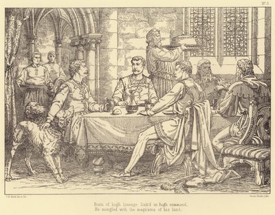 Illusztráció Larához, Lord Byron meséje (metszet) alkotó: Charles Bell Birch