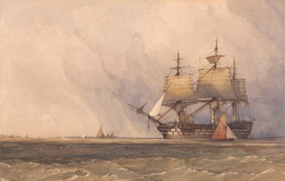Tengerparti jelenet szállítással alkotó: Charles Bentley