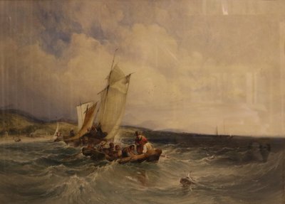 Wicklow-öböl, 1840 körül (akvarell, papír) alkotó: Charles Bentley