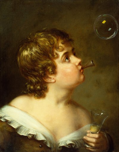 Buborékfújás (olaj, vászon) alkotó: Charles Bird King