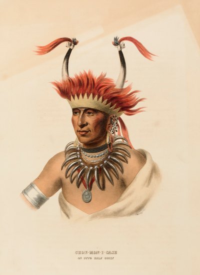 CHON-MON-I-CASE. AN OTTO HALF CHIEF, az Észak-Amerika indián törzseinek történetéből alkotó: Charles Bird King