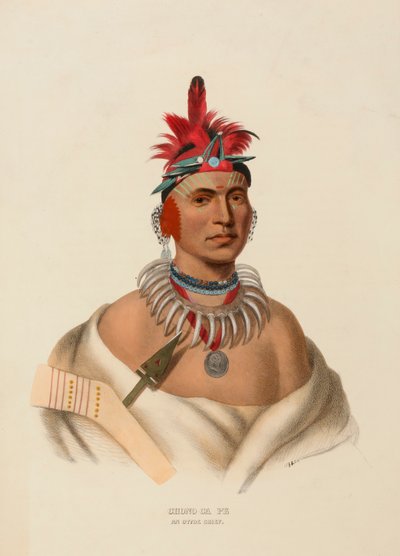 CHONO CA PE. AN OTTOE CHIEF., az Észak-Amerika indián törzseinek történetéből alkotó: Charles Bird King