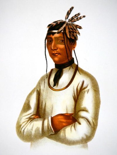 Caatousee of the Chippewa Tribe (színes litográfia) alkotó: Charles Bird King