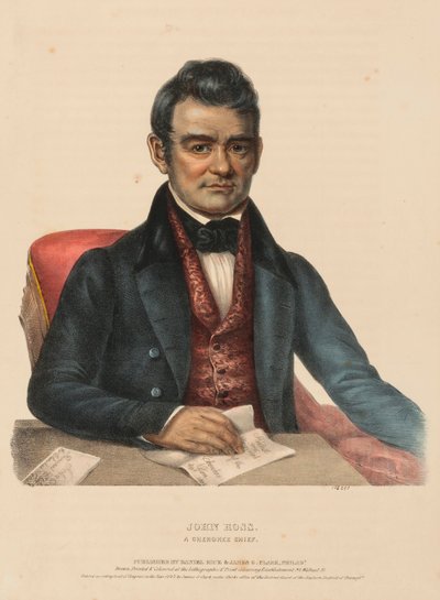 JOHN ROSS. A CHEROKEE CHIEF., az Észak-Amerika indián törzseinek története című kötetből. alkotó: Charles Bird King