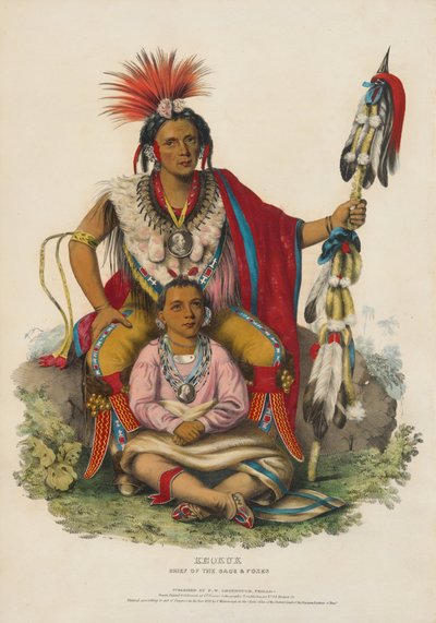 Keokuk - a Sacs és Foxes törzsek főnöke alkotó: Charles Bird King