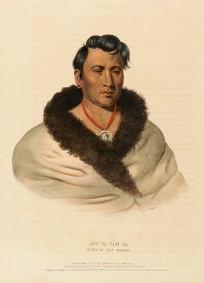 ONG PA TON GA. Az OMAHÁK FŐNÖKE, az Észak-Amerika indián törzseinek története című könyvből. alkotó: Charles Bird King