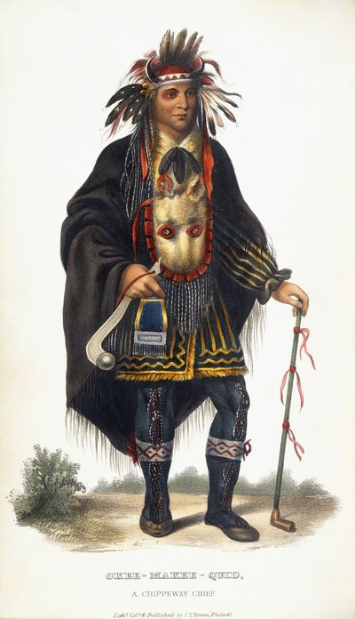 Okee-Makee-Quid, a Chippeway főnöke, 1854 alkotó: Charles Bird King
