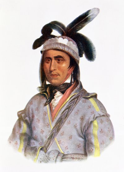Opothle-Yoholo, a Creek főnöke, 1825, illusztráció a „The Indian Tribes of North America, Vol.2” című könyvéből, Thomas L. McKenney és James Hall, pub. írta John Grant alkotó: Charles Bird King