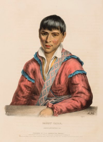PADDY-CARR. CREEK INTERPRETER., az Észak-Amerika indián törzseinek története című könyvből. alkotó: Charles Bird King
