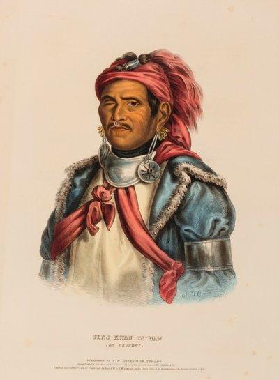 TENS-KWAU-TA-WAW. A PRÓFÉTA, az Észak-Amerika indián törzseinek történelméből. alkotó: Charles Bird King