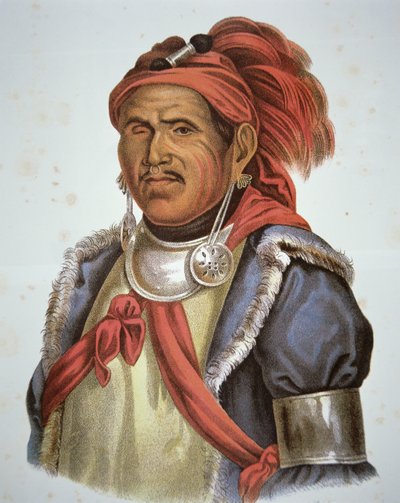 Tenskwatawa (1775-1836) (színes litó) alkotó: Charles Bird King