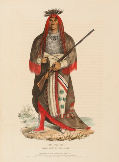 WA-NA-TA. A SIOUX nagyfőnöke, az Észak-Amerika indián törzseinek történetéből alkotó: Charles Bird King