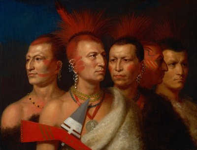 Young Omahaw, War Eagle, Little Missouri és Pawnees alkotó: Charles Bird King