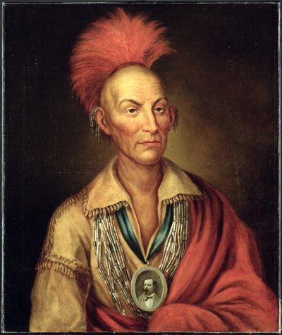 Black Hawk (1767-1838) portréja, Homer Henderson 1870 körül alkotó: Charles Bird after King