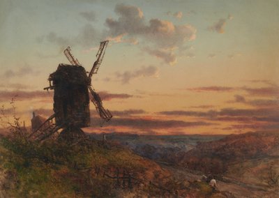 Táj szélmalommal alkotó: Charles Branwhite
