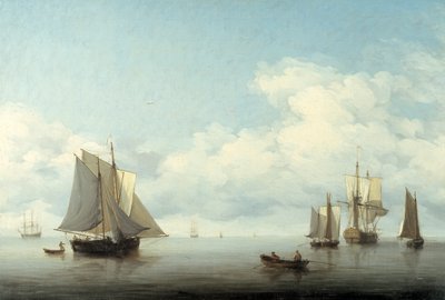 "Tengeri táj hajózással", 1743-1759 alkotó: Charles Brooking