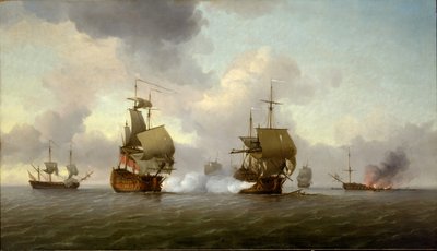 A "Glorioso" elfogása, 1747. október 8., 1747 körül (olaj, vászon) alkotó: Charles Brooking