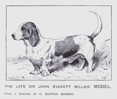A néhai Sir John Everett Millais modellje (színes litó) alkotó: Charles Burton (after) Barber
