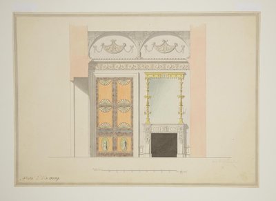 A kabinetkönyvtár tervezése, 1780-as évek eleje alkotó: Charles Cameron