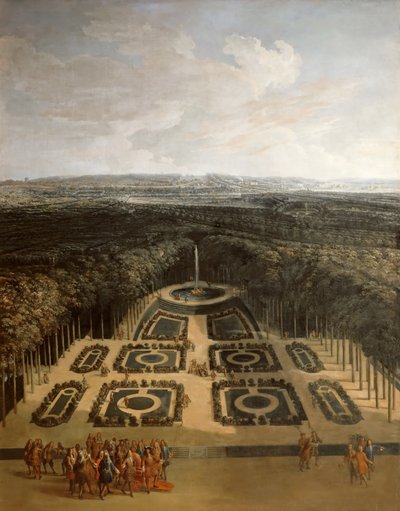 XIV. Lajos sétánya a Nagy Trianon kertjében alkotó: Charles Chastelain