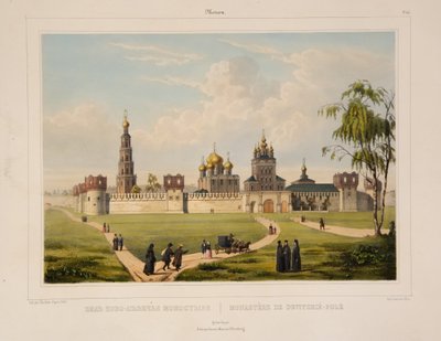 Kilátás a moszkvai Novodevics-kolostorra, 1840-es évek alkotó: Charles Claude Bachelier