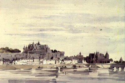Kilátás Amboise-ra, Franciaország alkotó: Charles Claude Pyne