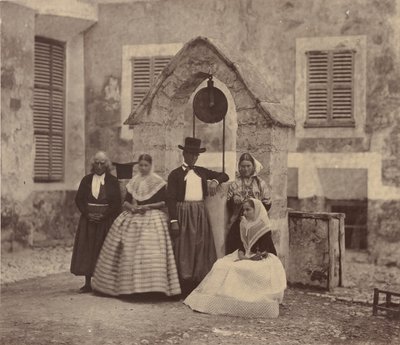 Baleár-szigetek, Palma és környéke falusiak, 1860. alkotó: Charles Clifford